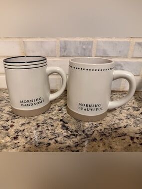 Hearth and Hand Magnolia Coffee mug set (20oz) 'Morning, Beautiful'